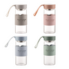 Water Cup with Leather Cover And High-boron-silica Glass