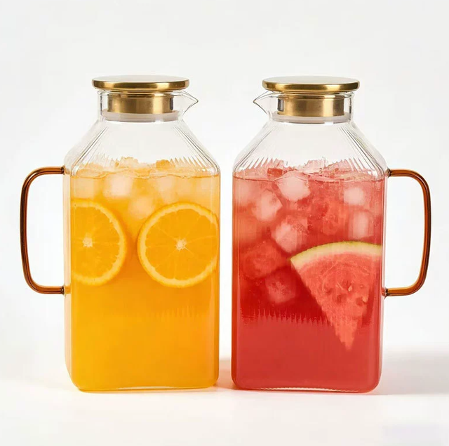 Square-shaped Glass Tea Pot
