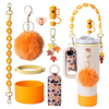 Cup sleeve handle rope plush hanging piece leak-proof heart accessory set