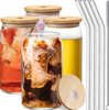 Bamboo-covered Glass Straw Cup