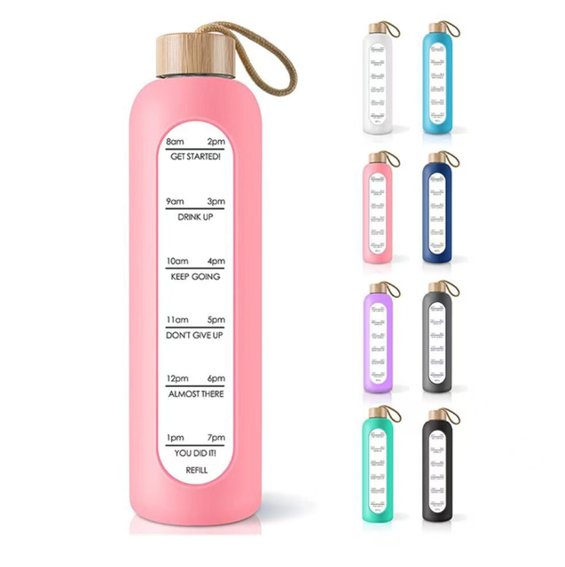 Portable Glass Water Bottle