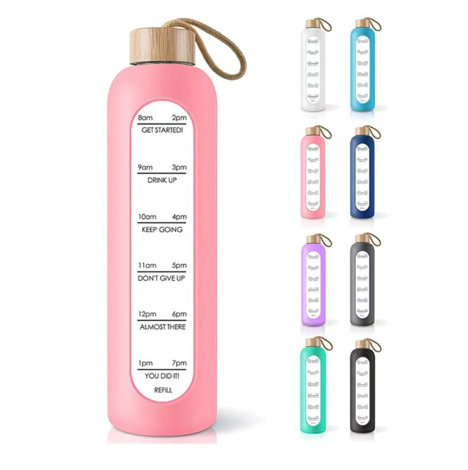 Portable Glass Water Bottle