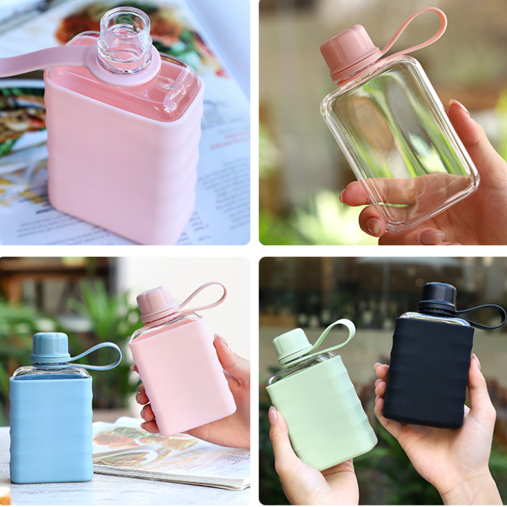 Portable Flat Jug Plastic Cup