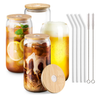 Bamboo-covered Glass Straw Cup