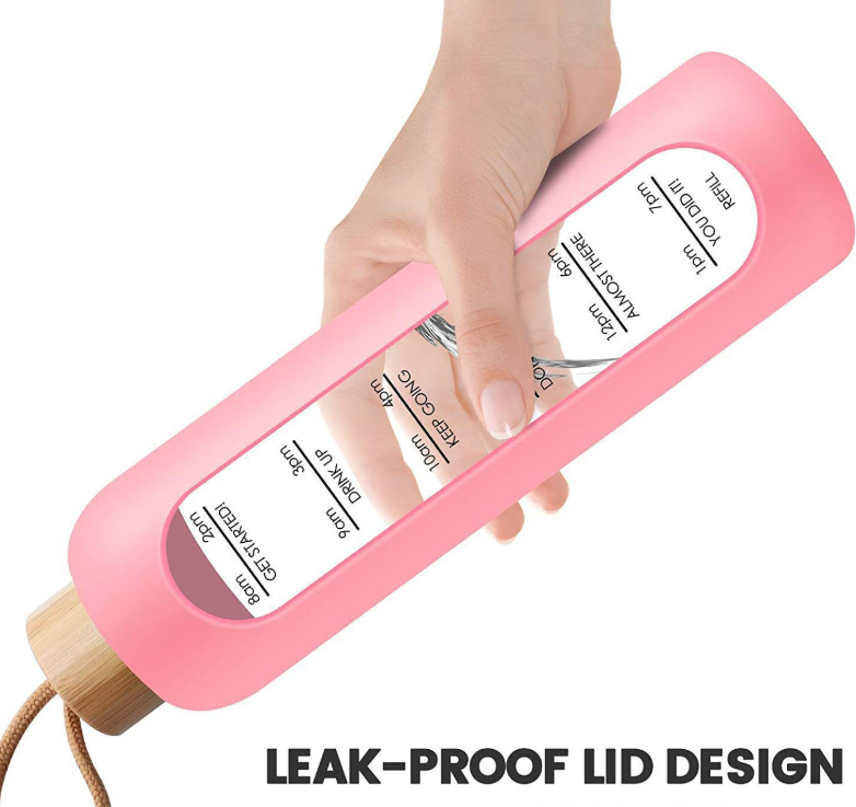 Portable Glass Water Bottle